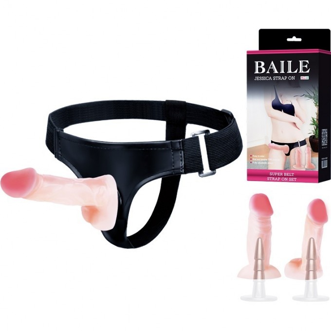 BAILE 2 сменных фаллоимитатора - страпон на трусах BW-022034 BAILE 2 сменных фаллоимитатора - страпон на трусах BW-022034