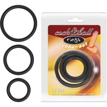 BAILE COCK&BALL RIGHTS RUBBER SET набор Эрекционных колец
