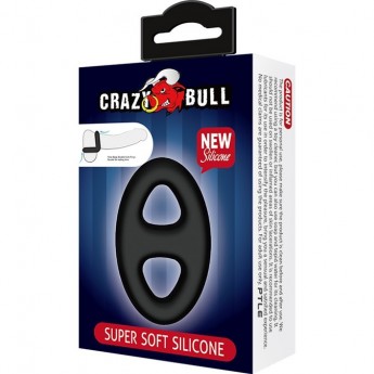 BAILE CRAZY BULL овальное двойное эрекционное кольцо из мягкого силикона