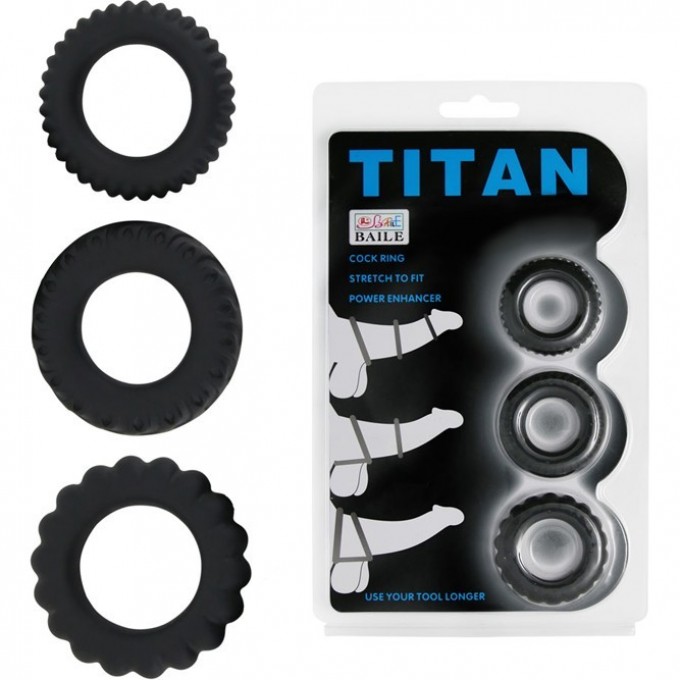 BAILE TITAN набор эреционных колец имитация автомобильных шин BI-210148 BAILE TITAN набор эреционных колец имитация автомобильных шин BI-210148