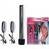 BAILE TURBO NIPPLE CLAMPS набор вибромассажер, зажимы на соски с виброяйцами BI-010046