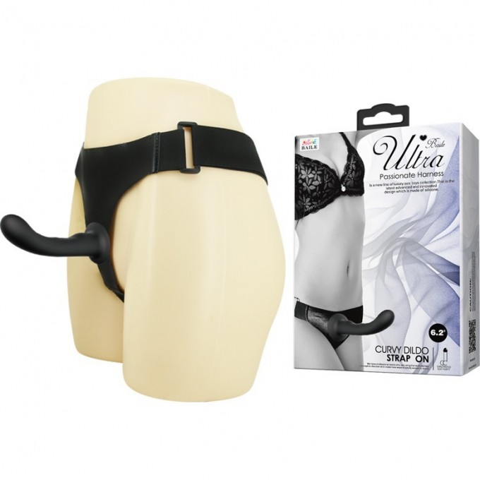 BAILE ULTRA HARNESS CURVY DILDO страпон эргономичный с изогнутой головкой BW-022053 BAILE ULTRA HARNESS CURVY DILDO страпон эргономичный с изогнутой головкой BW-022053