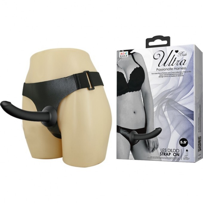 BAILE ULTRA HARNESS LES DILDO страпон эргономичный на ремнях BW-022052 BAILE ULTRA HARNESS LES DILDO страпон эргономичный на ремнях BW-022052