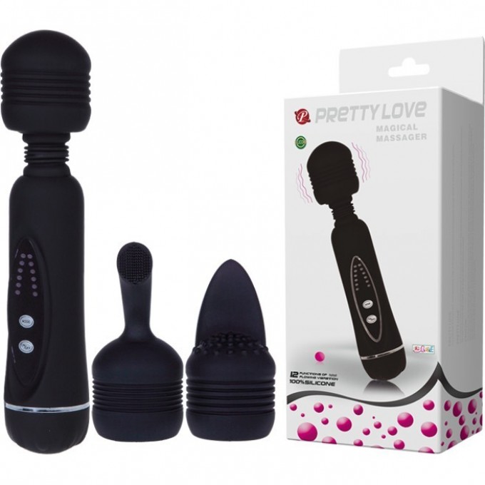 BAILE вибромассажер с мощной вибрацией и со сменными насадками BW-055002A