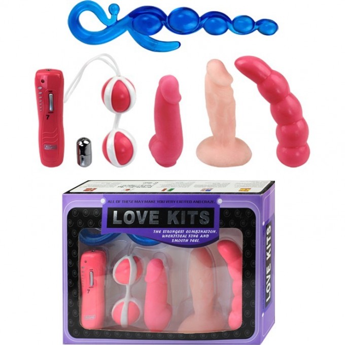Набор: виброяйцо, вагин. шарики, анальн. стимул, фаллоимитаторы BW-012006
